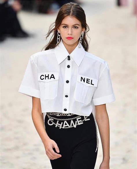 chanel blouse black and white|authentic chanel shirt.